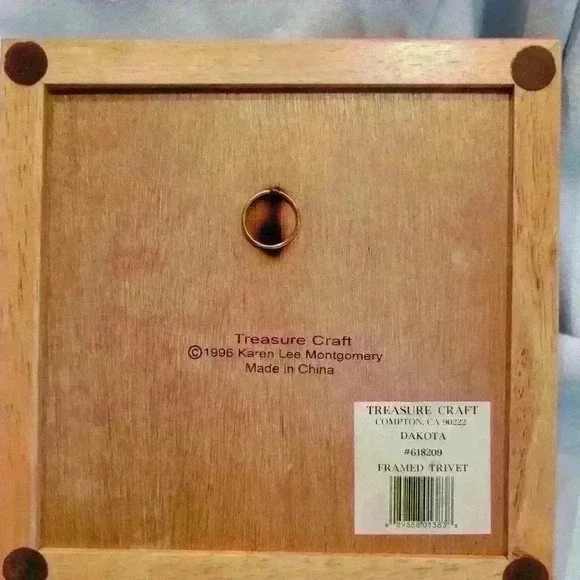 Treasure Craft Wooden Framed Trivet - Picture 2 of 2